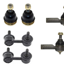 Detroit Axle - 6pc Complete Front Lower Ball Joint Assembly Set, Sway Bar Links & Outer Tie Rods for 2000 2001 2002 2003 2004 2005 Hyundai Accent