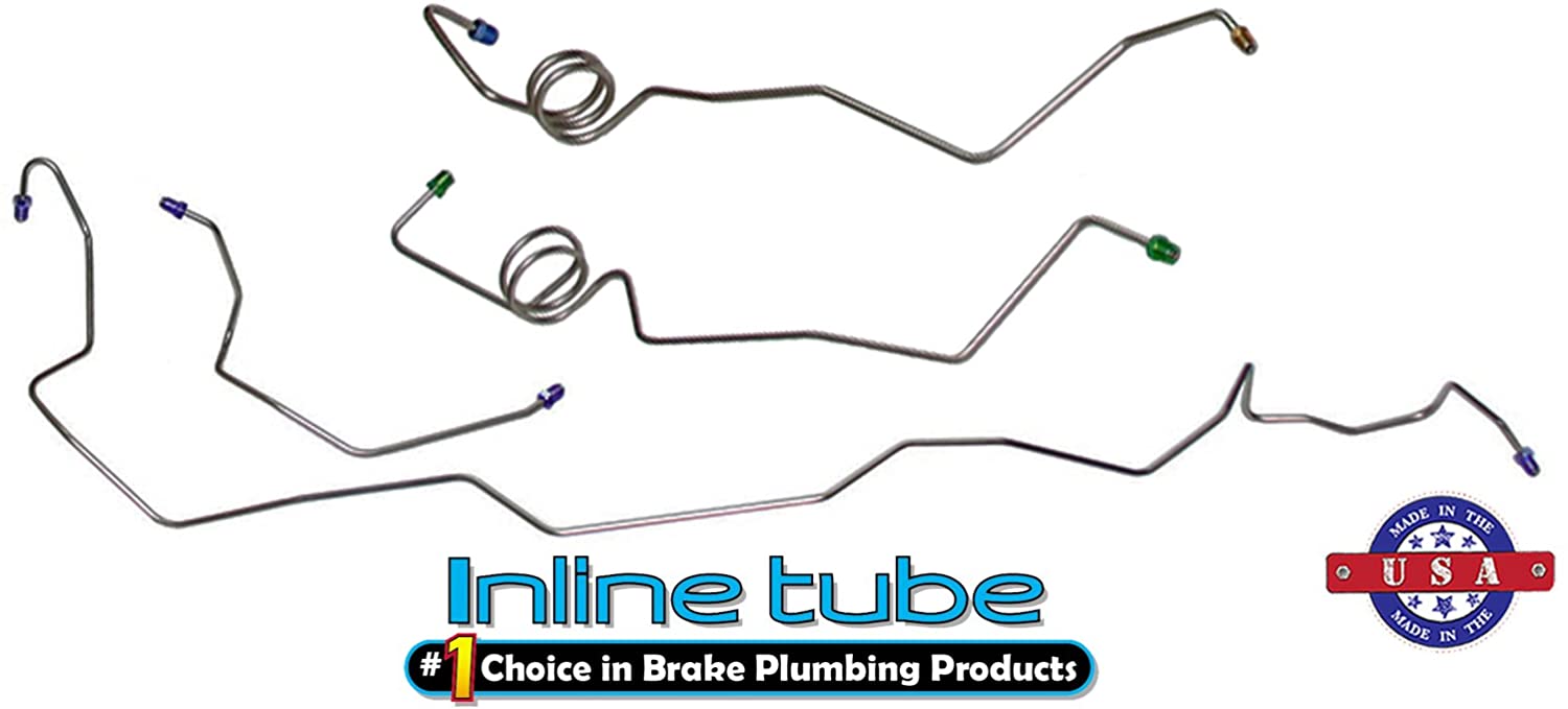 Inline Tube 1978-88 G-body Front Preformed Brake Lines Master Cylinder Valve Hose OEM Steel