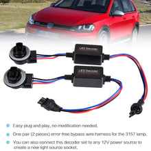 LED Decoder, Fydun 1Pair Resistor Decoder 3157 LED Headlight Decoder Device Anti-Flicker No Error Resistor