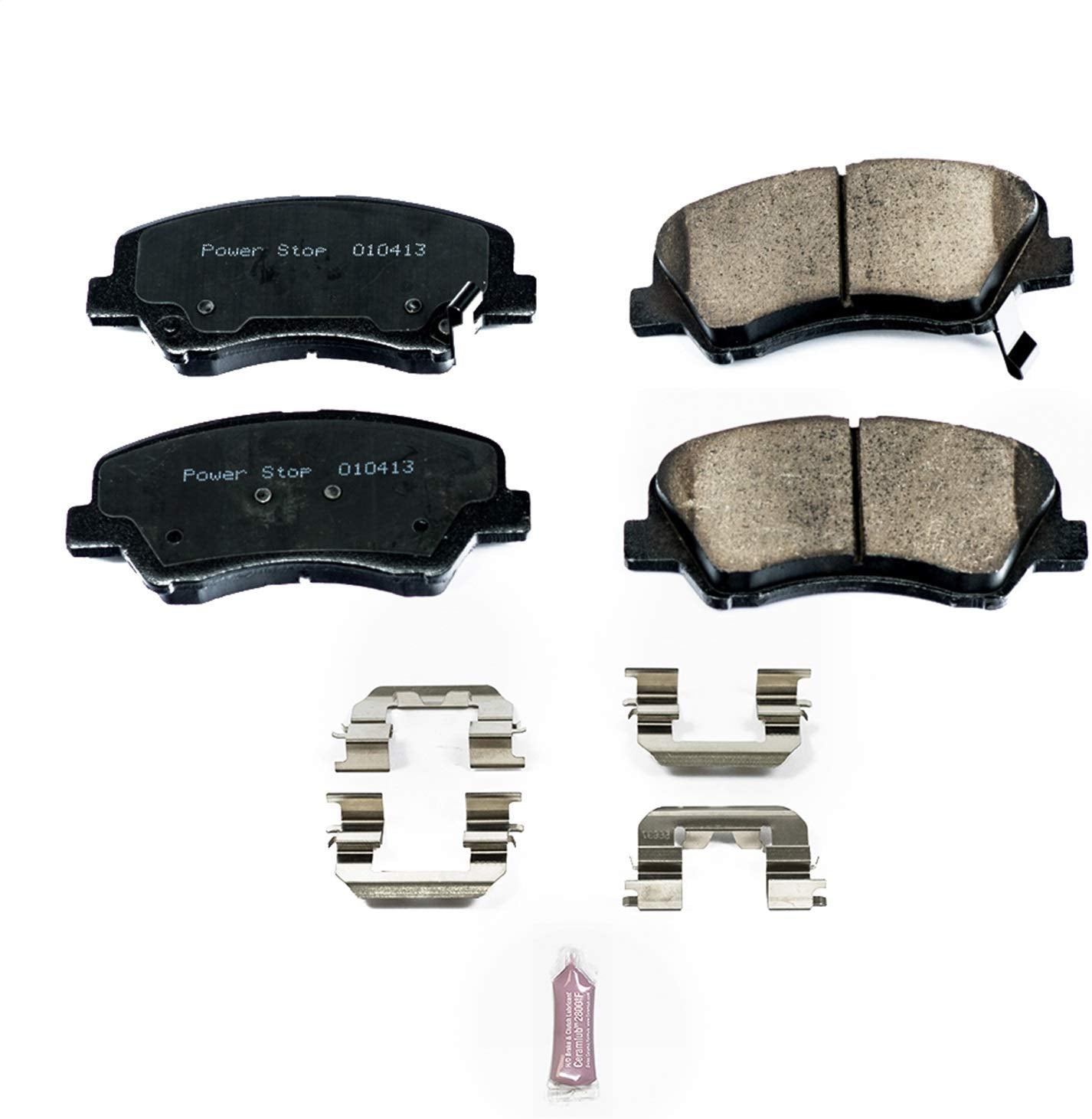 Power Stop 17-1593, Z17 Front Ceramic Brake Pads with Hardware