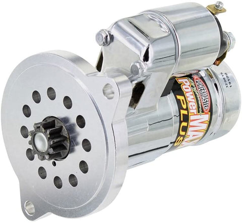 Powermaster 19103 Chrome Alternator (Mini [SB] All A/T & M/T with 157T Flywheel 3/4