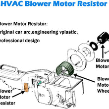 PartsSquare A/C Heater Blower Motor Resistor 89019089 RU371T Resistor (2 hole mounting flange)