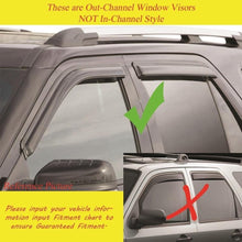 S SIZVER Smoked Out-Channel Window Vent Guard Rain Visors Compatible with 2017-2019 Honda CR-V