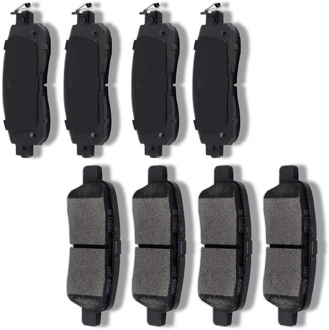 Ceramic Discs Brake Pads Kits,SCITOO 8pcs Disc Brakes Pads Set for 2013 2014 2015 2016 2017 Nissan Altima