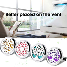 4 PCS Car Essential Oil Diffuser Vent Clip,Car Aromatherapy Diffuser Stainless Steel Locket with 44 Refill Pads