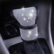 flyfox fashion 3d bling diamond rhinestone crystals cute girly leather cloth Gear Shift Knob holder cover For girl,lady,Women,Universal Fit (Gear Shift Knob cover)