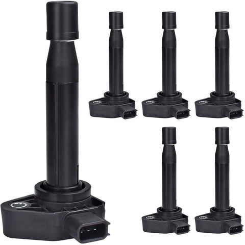 FAERSI Ignition Coil Pack of 6 for 3.0L 3.2L 3.5L V6 - Honda Accord Odyssey Pilot, Acura MDX TL RL CL, Saturn VUE, UF242 90919-02247 30520P8EA01 30520P8FA01 30520RCAA02