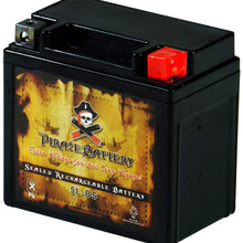 YTX5L-BS Replacement Motorcycle Battery - Rechargeable High Performance - AGM - Sealed Maintenance Free - Pirate Battery