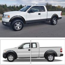 Fender Flares Kit Compatible for 2004-2008 Ford F150 Styleside, 2006-2008 Lincoln Mark LT, Dura-Flex Material Textured Matte Black Finish Front Rear Wheels Pocket Rivet Style