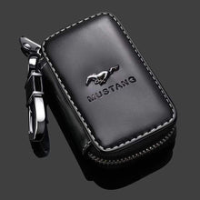 Gaocar Auto Parts Car Key case for Lexus,Genuine Leather Car Smart Key Chain Keychain Holder Metal Hook and Keyring Zipper Bag for Remote Key Fob - Black (for Lexus)
