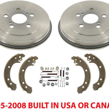Fits Toyota Corolla Built In USA & Canada (2) Rear Brake Drums Shoes and Springs