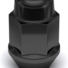 White Knight 1707SBK-20AM Black Chrome M12x1.50 Bulge Acorn Lug Nut, 20 Pack