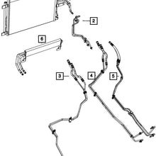 Mopar 55056859AD Automatic Transmission Oil Cooler Hose Dodge Ram