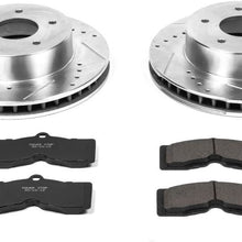 Power Stop K2598 Front Brake Kit with Drilled/Slotted Brake Rotors and Z23 Evolution Ceramic Brake Pads