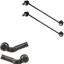 Detroit Axle - New 4 Piece Front Right and Left Outer Tie Rod Ends and Sway Bar Link Kit for Mazda 3 and Mazda 5 - Non Turbo Charged