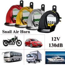 Roche.Z Motorcycle Snail Horn 12V 130 DB 510Hz Loud Voice Speaker Waterproof for Car Motorcycle Lorries SUV Trucks Bus and Boats 4 Colors Available