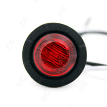 Purishion 10x 3/4"" Round LED Clearence Light Front Rear Side Marker Indicators Light for Truck Car Bus Trailer Van Caravan Boat, Taillight Brake Stop Lamp (12V, Red+Amber)