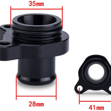 Partol Aluminum Automotive Water Hose Fitting Replacement for BMW 335i, 335xi, 135i, 2006-2010 325i, 330i, 525i, 525xi, 528i, 528xi, 530i, 530xi Engine - Replace#OEM 11537541992 11537544638 (Red)