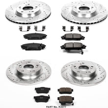 Power Stop K2277 Front & Rear Brake Kit with Drilled/Slotted Brake Rotors and Z23 Evolution Ceramic Brake Pads