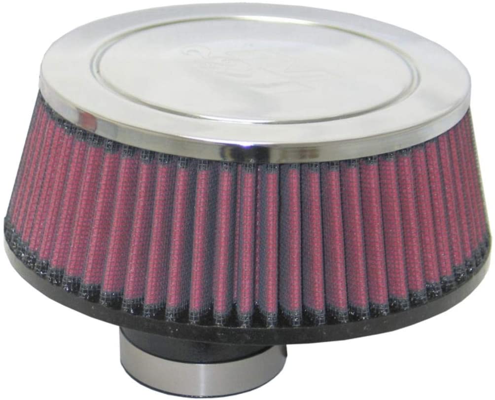 K&N Universal Clamp-On Air Filter: High Performance, Premium, Washable, Replacement Filter: Flange Diameter: 2 In, Filter Height: 2.5625 In, Flange Length: 1.75 In, Shape: Round Tapered, RC-1649