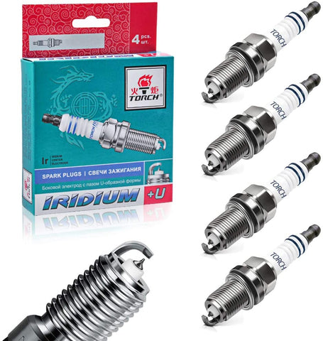 6418 Iridium Spark Plugs, TORCH K6RIU Replacement for Audi A4, A4 Quattro, A6, A6 Quattro 6 cyline, BMW, OEM Replace