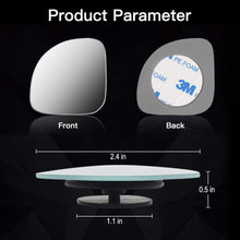 TSINGYUN 4 Pack of Blind Spot Mirror, HD Glass Frameless Convex Rearview Side Mirrors, 360°Rotation Adjustable Stick-on Design for SUV Car Truck Van Driving Safety