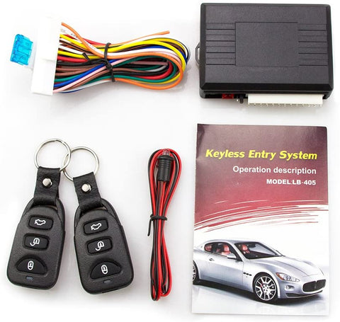 EUNAVI Universal Car Vehicle Security Car Door Lock Keyless Entry System Remote Central Control Box Kit