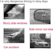 4 PCS Rainproof Car Rear View Mirror Film, Foseal Side Mirror Film Drive Safely HD Clear Nano Coating waterproof Films Anti-scratch Protector for SUV Car Mirrors Side Windows, Oval (5.31"x3.74")