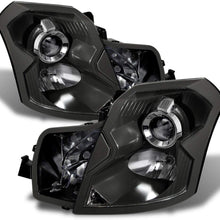ACANII - For 2003-2007 Cadillac CTS Projector Stock Halogen Black Headlights Headlamps Replacement Driver+Passenger Side