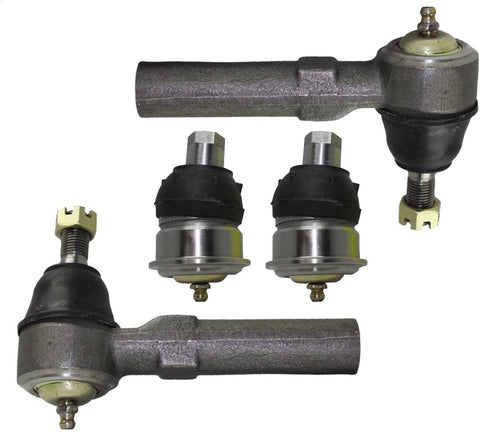 Detroit Axle 4-Piece Lower Ball Joint and Outer Tie Rod Suspension Kit