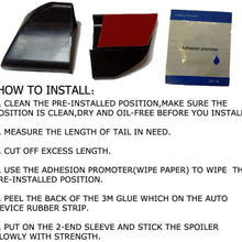 1.5m/4.92ft Universal Car Rubber Strip Bar Spoiler Tailfin Tail Fin Rear Wing Tailgate Hatchback for Most Popular Carsh