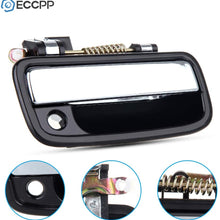 ECCPP Door Handles Exterior Outside Outer Front Driver Passenger Side for 1995-2004 Toyota Tacoma Chrome Black(2pcs)