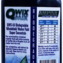 Qwix Mix Biodegradable Windshield Washer Fluid Concentrate, 1 Bottle Makes 55 Gallons - Grime & Bug Remover, Superior Commercial Grade Glass Cleaner, Single