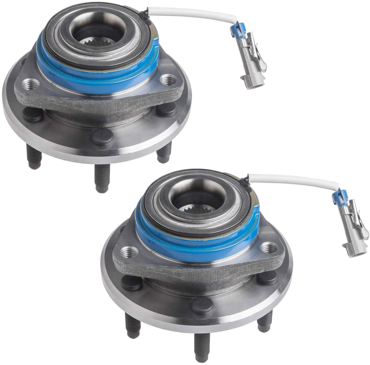 TUCAREST (6 Stud Hub) 512243 x2 (Pair) Rear Wheel Bearing and Hub Assembly Compatible With 2004-2007 Cadillac CTS (6.0L and 5.7L V8) 2004-2009 SRX 2005-2011 STS [W/ABS]