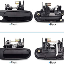 faersi 8Pcs Exterior Interior Door Handles Front and Rear Left Driver Side & Right Passenger Side Door Handle Replacement Set for 1998 1999 2000 2001 2002 Toyota Corolla Chevrolet Prizm