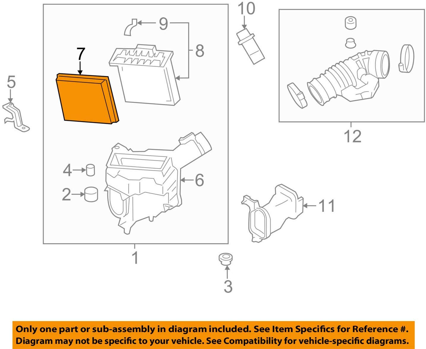 Nissan 16546-JK20A Element Assembly-Air