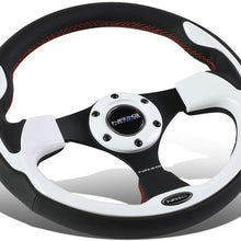 NRG Innovations RST-001WT Reinforced Steering Wheel (320mm Sport Steering Wheelwith White Trim)