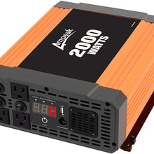 Ampeak 1000W Power Inverter Truck/RV Inverter 12V DC to 110V AC Converter with Dual AC Outlets 2.1A USB Modified Sine Wave Inverter