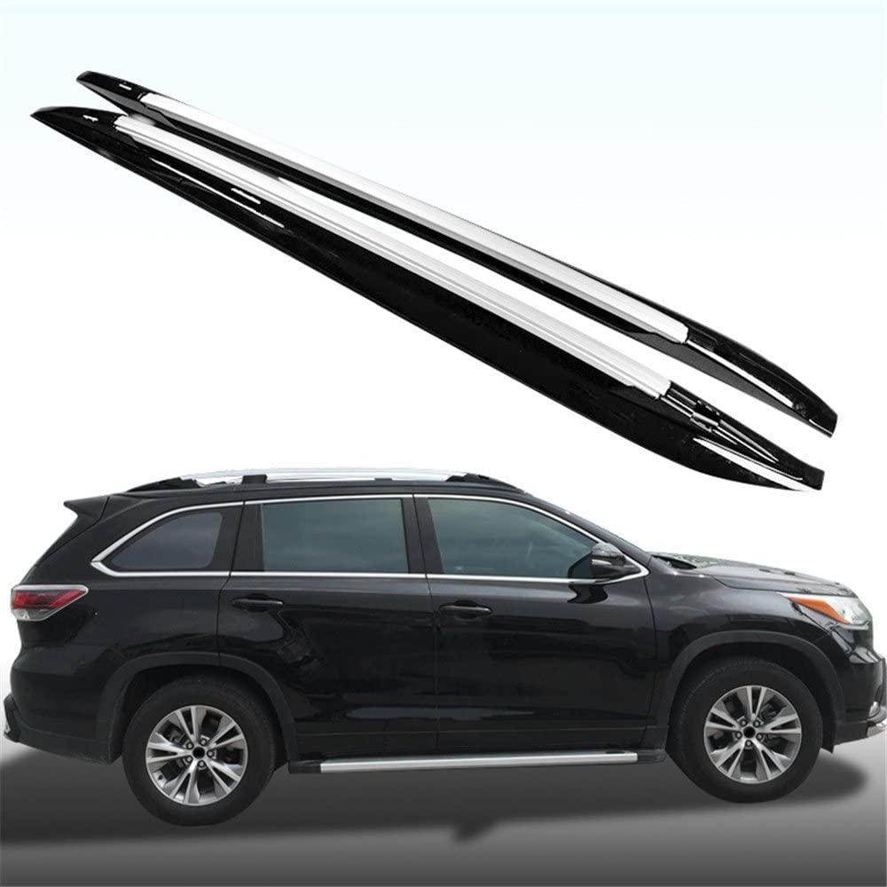 Kingcher Roof Rails Fit for Toyota Highlander Kluger 2014 2015 2016 2017 2018 2019 Baggage Luggage Roof Rack Bar