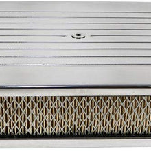 Assault Racing Products A6021-1 15 x 2 Oval Ball Milled Top Polished Aluminum Air Cleaner Assembly