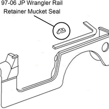 Pair Set Side Panel Rear Corner Weatherstrip Hard Soft Top Rail Retainer Mucket Seals Replacement for Jeep Wrangler 55177257AB 55176524AC AutoAndArt