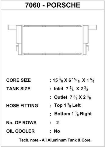 CSF 7060 Auxiliary Center Radiator