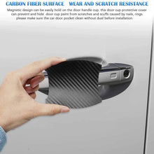 Door Handle Cup Scratch Protector Cover Guards Film Trim Magnetic Door Cup Paint Anti - Scratch Cover Accessories Fit for Toyota RAV4 (4 Pcs)