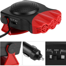 Aramox Car Heater, 150W 12V 2 In1 Car Heating Cooling Fan Three Holes Snow Ice Defroster Windscreen Demister 180° Rotation