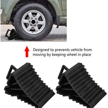 Rubber Wheel Chock, 2pcs Heavy Duty Car Anti-slip Block Tyre Slip Stopper Wheel Alignment Block Tire Support Pad