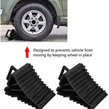 Qiilu Tyre Slip Stopper, 2pcs Car Anti-slip Block Tyre Slip Stopper Wheel Alignment Block Tire Support Pad