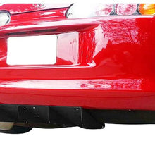 IKON MOTORSPORTS | Rear Diffuser Compatible With Universal Vehicles 22" x20" in | Universal Unpainted ABS Plastic Rear Lip Finisher Under Chin Spoiler Underspoiler Splitter