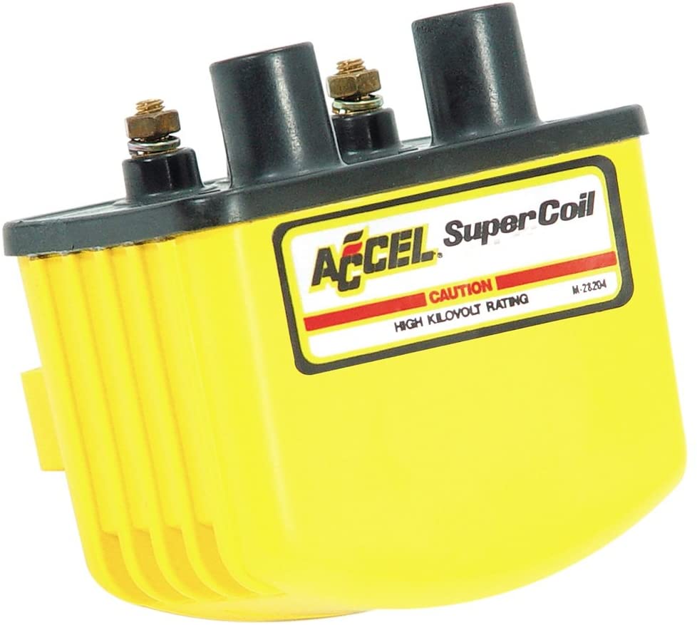 ACCEL ACC 140408 Single Fire Yellow Super Coil, Black, One Size