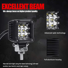 Motorcycle LED lights,ADZOON 2'' 27W Mini Cube Spotlights Fog Auxiliary Lights 12V 24V Front Work Universal Headlight for E-Bike Truck JEEP Car Boat