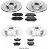 Power Stop K6173 Front & Rear Brake Kit with Drilled/Slotted Brake Rotors and Z23 Evolution Ceramic Brake Pads